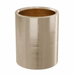 This OILITE sleeve bearing is made from SAE 841 bronze and is designed for general purpose industrial applications. It has a 1 3/8 in bore, 1 5/8 in OD, and 2 in length, operating within -35°F to 300°F. Suitable for rotating or oscillating shafts in conveyors, pumps, and material handling equipment. Sold in a pack of 5.