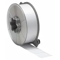 Flag Label: Rectangle, 2 in x 2 1/2 in, Polyester, White ( Gloss), For 0.13 in to 0.5 in Wire Dia (MPN A55-6-483)