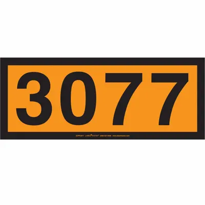 LABELMASTER Preprinted UN Number Placard 3077