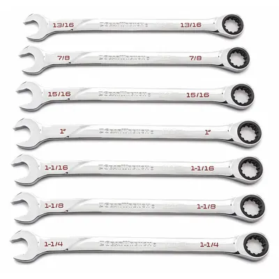 GEARWRENCH 7-Piece SAE 12-Point Ratcheting Combination Wrench Set - SAE 12-Point Ratcheting Combination Wrench Sets