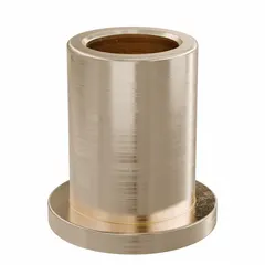 This flanged sleeve bearing is made from SAE 841 bronze and is self-lubricating for low-friction operation. It has a 12 mm bore, 17 mm outer diameter, and 25 mm length, with an operating temperature range of -35°F to 300°F. Suitable for rotating or sliding applications in conveyors, pumps, and industrial machinery. Sold in a pack of 10.
