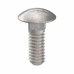 316 stainless steel carriage bolt with a square neck to prevent rotation during assembly. Thread size 1/4"-20, length 3/4 inch, plain finish. Supplied in a 10-pack. Suitable for fastening in corrosive environments such as marine or outdoor applications.