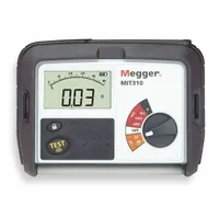 MEGGER Megohmmeter: 10 ohm to 999 megaohm, CAT III 600V, IP54, Digital, USB, Test Volt 1,000V DC (MPN MIT310)