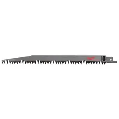 This 5-pack of reciprocating saw blades is designed for wood cutting and pruning. Each blade measures 9 inches in length and 0.05 inches in thickness, with 5 teeth per inch. The tapered, flexible profile enables curved cuts in lumber and branches. Suitable for use with reciprocating saws in general woodworking and tree care tasks.