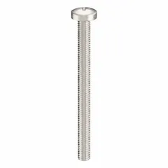 Pan head machine screw with M5x0.80 thread, 60 mm length, made from 18-8 stainless steel with a plain finish. Features a Phillips drive with #2 drive size. Suitable for general fastening applications in machinery, equipment assembly, and metalworking where corrosion resistance is required. Sold in a 10-pack.