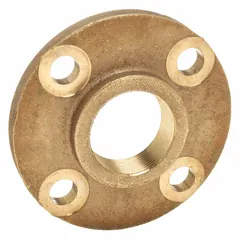 Low-lead bronze tube flange with 4-inch pipe size, cup x flange connection type. Designed for sweat (solder) installation onto copper tubing. Used to connect copper pipe to flanged equipment in plumbing, HVAC, and industrial systems requiring a flanged connection.