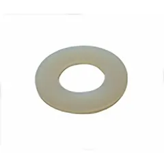 This PTFE thrust washer from OILITE is designed to reduce friction and wear between rotating or sliding surfaces in industrial machinery. With an outer diameter of 3 inches and a thickness of 0.125 inches, it operates effectively in temperatures ranging from -325°F to 500°F. The washer is RoHS certified and comes in a pack of 5.