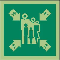 IMO (International Maritime Organization) Safety Sign: Vinyl, Adhesive Sign Mounting, 0.011 in Thick