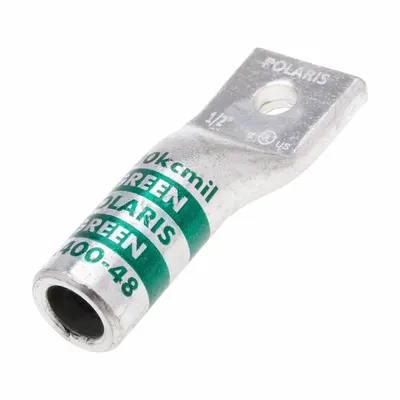 POLARIS Compression Lug: 1/2 in Stud Size, 4/0 AWG – 400 kcmil For Wire Sizes, Stranded Wire Type - One-Hole Compression Lugs