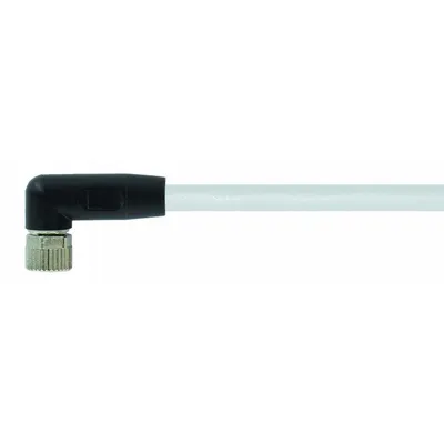 MURRELEKTRONIK Cordset: M8 Female Right Angle X Bare Wire, 4 Pins, Gray, PVC, 10 m Cable Lg - Single-Ended Cordsets with PVC Jacket for Flexing Applications