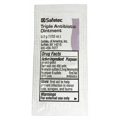 OEM APPROVED VENDOR Topical Antibiotic Cream, 0.35 oz Packet, 25 Pack - Antibiotic Ointments & Creams