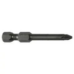 Imperial Pozidriv® head bit with PZ2 industry size. Impact rated for use with high-torque power tools. Hex shank, unfinished finish. Pack of 5; bit holder not included.