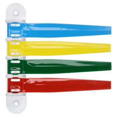 OEM Room Status Signaling Flag: 4 Flags, Blue/Green/Red/Yellow - Primary-Colored Exam Room Flags