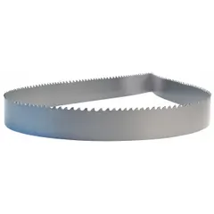 General purpose metal cutting blade for band saws. Bi-metal construction with variable tooth pitch (14/18) and 3/8 in blade width. Length 11 ft 6 in. Suitable for cutting ferrous and non-ferrous materials in fabrication and maintenance applications.