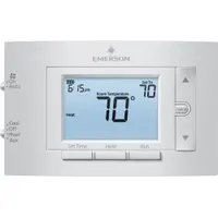 EMERSON Low Voltage Thermostat: Heat and Cool, Manual, C/E/G/L/O/B/R/W2/Terminal Designations (MPN 1F83H-21PR)