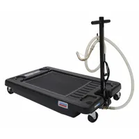 Low Profile Portable Oil Drain: Polypropylene, 17 gal Capacity, 7 3/4 in Overall Ht, Black (MPN 3669)