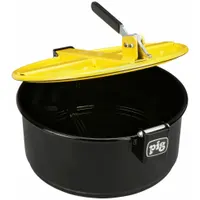 PIG Drum Funnel: Latching/Lockable, Black / Yellow, No Flame Arrester, 16 1/2 in x 13 1/4 in, Steel (MPN DRM1210-YW)