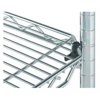 This plastic shelf-adjustment sleeve is designed for use with METRO Qwikslot wire shelving systems. It enables quick repositioning of shelves without tools and locks securely into place for stable support. Suitable for adjusting shelf heights in storage and material handling applications