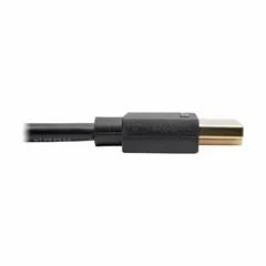 This 10 ft HDMI male-to-male cable with Ethernet channel supports 4K @ 60 Hz video resolution. It features a PVC jacket, 3.6 mm diameter, and shielded construction for connecting audio/video equipment in digital signage and home theater applications.