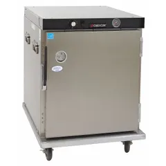 Half-size undercounter cook and hold oven operating at 120V AC. Designed for slow-cooking and holding food at serving temperature in commercial kitchens. Space-saving installation under counters.