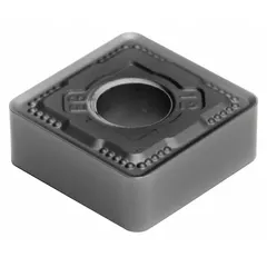 Square (S) indexable turning insert for general turning, facing, and profiling operations. Designed for use in CNC and manual lathes on a variety of workpiece materials. ANSI designation SNMG543EEG, ISO designation SNMG150612N-EG.