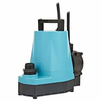 LITTLE GIANT Plug-In Utility Pump: 1/6 hp, 1/16 in Max. Dia. Solids, Continuous Duty - Light-Duty Submersible Electric-Operated Utility Pumps
