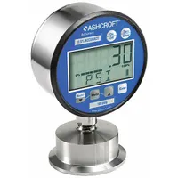 ASHCROFT Digital Pressure Gauge: 0 psi to 30 psi, 3 in Dial, 2 in Tri-Clamp, Bottom, ±0.25% Accuracy (MPN 302232SD20LXBLCYLMU230#)