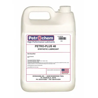 PETROCHEM Compressor Oil: 1 gal, Jug, 15 SAE Grade, 46 ISO Viscosity Grade - Air Compressor Oils
