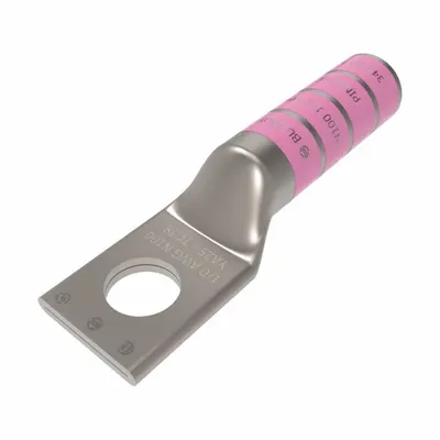 BURNDY Compression Lug: 5/16 in Stud Size, 1/0 AWG – 1/0 AWG For Wire Sizes, Stranded Wire Type - One-Hole Compression Lugs