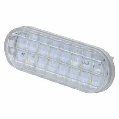 GROTE Back-Up Light: LED, Backup/Reverse Light, Clear, Oval, 2 1/4 in Overall Ht - Backup/Reverse Lights