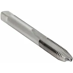 This spiral-point tap is designed for general-purpose threading in metal. The spiral point design pushes chips forward, reducing clogging in blind or through holes. Made of high-speed steel with a plug chamfer and 2 flutes, it is suitable for production tapping in materials such as steel and aluminum.