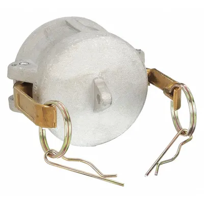 OEM Dust Cap: 3 in Coupling Size, 125 psi Max. Working Pressure @ 70 F, 2 57/64 in Overall Lg - Type DC Aluminum Cam & Groove Dust Caps