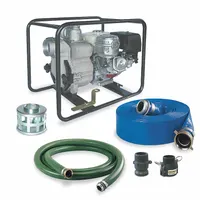 DAYTON Engine Driven Pump: 9 1/2 hp, 4 in, 4 in, 410 gpm Flow Rate @ 20 Ft. of Head, 80 ft Max. Head