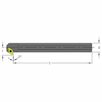 Indexable boring bar for internal machining operations including boring, turning, and facing. Suitable for use in CNC lathes and manual machines for hole enlargement and surface finishing