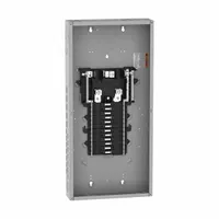 Load Center: 200 A Amps, 120/240V AC, 24 Spaces, 65 kA, 12 Max. No. of Tandem Breakers, Indoor (MPN QO124L200PG)