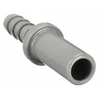 Barbed Fitting Adapter: 1/4 in ID Size, Tube Stem x Barbed, Acetal, 10 PK (MPN PI251008S-PK10)