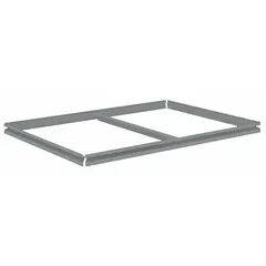 This single straight shelf kit includes four steel beams with a zinc-plated finish. Designed for boltless shelving systems, it provides a 900 lb load capacity for organizing parts, tools, or supplies in warehouses and workshops.