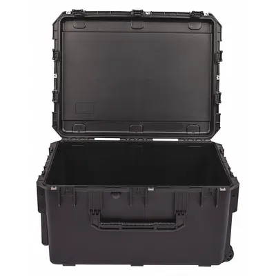 SKB Protective Case: 22 in x 29 in x 16 in Inside, No Foam, Black, 2 Wheels - Standard Protective Transport Cases