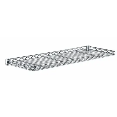 METRO Wire Cantilever Shelf: 36 in x 12 in, 1 Shelves, Split Sleeve, 150 lb Load Capacity - Cantilever Wire Shelves for Dry Use