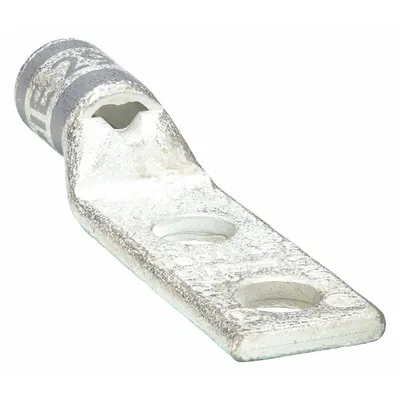 OEM Compression Lug: For 4 AWG, Stranded Wire, 3/8 in Stud Size, Std - Two-Hole Compression Lugs