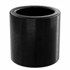 This OILITE sleeve bearing is made from PEEK, a low-friction plastic, and features a 3/4 in bore, 1 in OD, and 1 in overall length. It has a maximum PV rating of 25,000 lb/sq in-fpm and is sold in a pack of 2. Suitable for industrial applications such as conveyors, packaging machinery, and material handling equipment where moderate speeds and heavy loads are encountered.