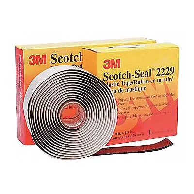 3M Electrical Tape: Square, 3 3/4 in Wd, 3 3/4 in Lg, 125 mil Thick, Rubber - Moisture-Resistant Electrical Tape, Pads & Putty