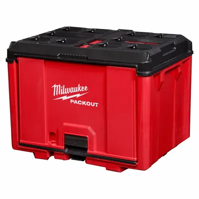 MILWAUKEE PACKOUT Tool Cabinet: Polymer, Black/Red - PACKOUT Cabinets