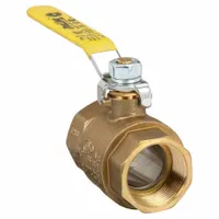 APPROVED VENDOR Manual Two-Way Ball Valve: 1 1/4 in, Brass, Straight, FIP x FIP, Full Port Ball Port (MPN 107-826NL)