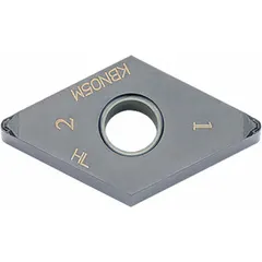 Diamond indexable turning insert for precision machining of non-ferrous materials. Used in turning, boring, and facing operations to achieve high surface finish on aluminum alloys, copper, and plastics.