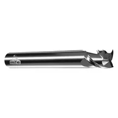 This carbide square end mill is designed for fast cutting of aluminum and non-ferrous materials. Its 3-flute geometry and 3/8" diameter enable efficient chip evacuation and high feed rates in CNC milling applications. With a 1" length of cut and 2-1/2" overall length, it is suited for general machining operations requiring a square end profile.