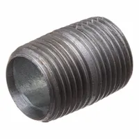 Pipe Nipple: 1 1/4 in Nominal Pipe Size, 1 5/8 in Lg, Schedule 40, Galvanized Steel, Fully Threaded (MPN ZUSA-PF-22319)