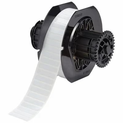 BRADY B33-43-718 Precut Label Roll, 1 1/4 in x 1/4 in, Polyimide, White Gloss - Brady Precut Label Rolls