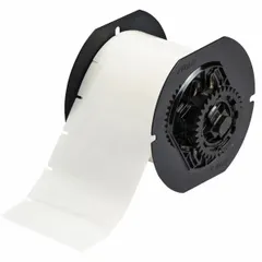 Autoclavable polyester, clear gloss label roll. Each label measures 1 in height by 3 in width, roll length 1 in. Compatible with i3300 printer series. Used for durable identification in laboratories, healthcare, and industrial settings where sterilization is required.