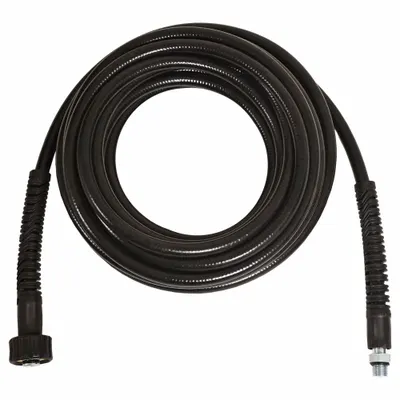 MI-T-M Extension Hose: 1/4 in ID, 30 ft Lg, Thermal Plastic, Black, 1/4 in x M22 Fitting Size - Pressure Washer Extension Hoses